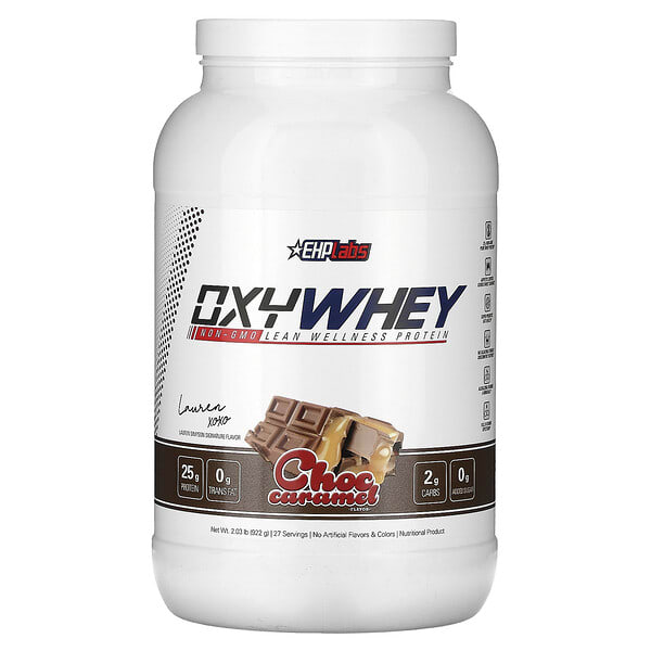 ehl81558_v_25.jpg OxyWhey, Lean Wellness Protein, шоколад и карамель, 922 г (2,03 фунта) — EHPlabs