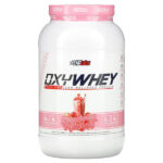 OxyWhey, сухой протеин для хорошего самочувствия, со вкусом клубничного молочного коктейля, 880 г (1,94 фунта) — EHPlabs