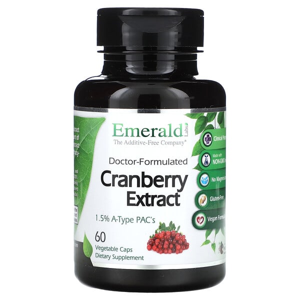 emr00162_v_8.jpg экстракт клюквы, 60 растительных капсул — Emerald Laboratories
