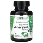 Ресвератрол, 250 мг, 30 растительных капсул — Emerald Laboratories
