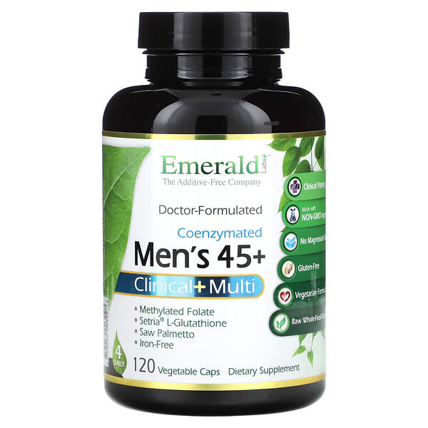 emr00322_v_16.jpg Coenzymated Men's 45+ Clinical + Multi, 120 растительных капсул — Emerald Laboratories