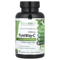 PureWay-C + R-альфа-липоевая кислота, 500 мг, 90 вегетарианских капсул (250 мг в 1 капсуле) — Emerald Laboratories