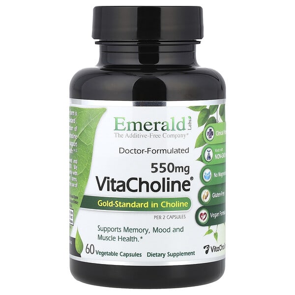 emr00375_v_8.jpg VitaCholine®, 60 растительных капсул (275 мг на капсулу) — Emerald Laboratories