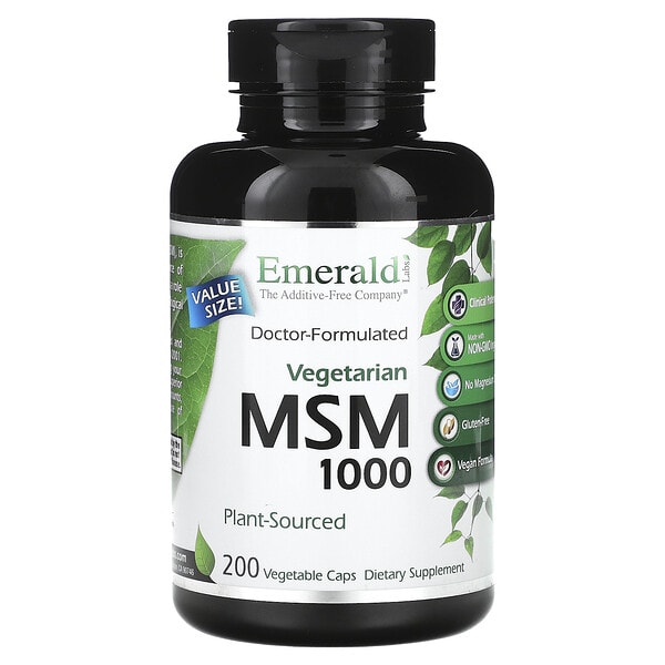 emr10104_v_8.jpg МСМ 1000, 200 растительных капсул (1000 мг в капсуле) — Emerald Laboratories