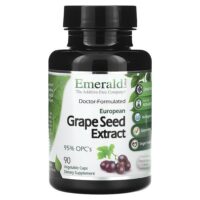 Экстракт европейских виноградных косточек, 90 растительных капсул — Emerald Laboratories