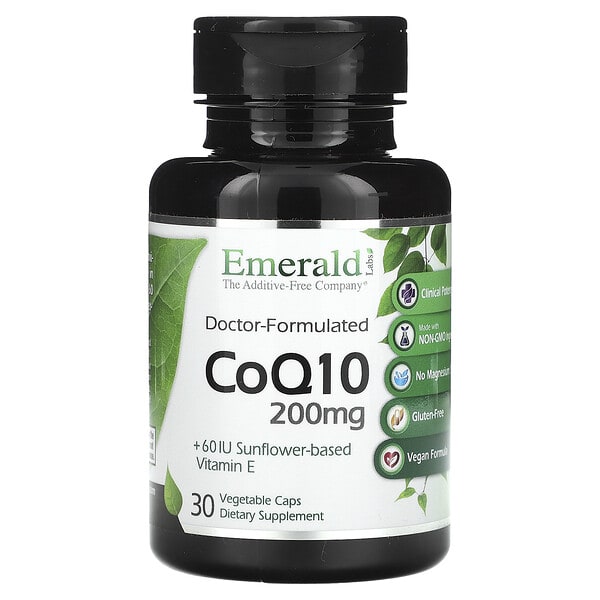 emr10434_v_8.jpg CoQ10, 200 мг, 30 растительных капсул — Emerald Laboratories