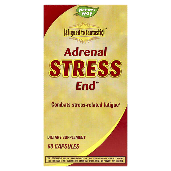 emt04035_v_58.jpg Fatigued to Fantastic!, Adrenal Stress End, 60 капсул — Nature's Way