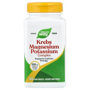 Krebs, комплекс магния и калия, 120 веганских таблеток — Nature's Way