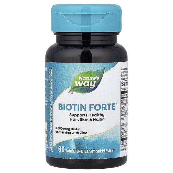 emt10981_v_55.jpg Biotin Forte® с цинком, 60 таблеток — Nature's Way