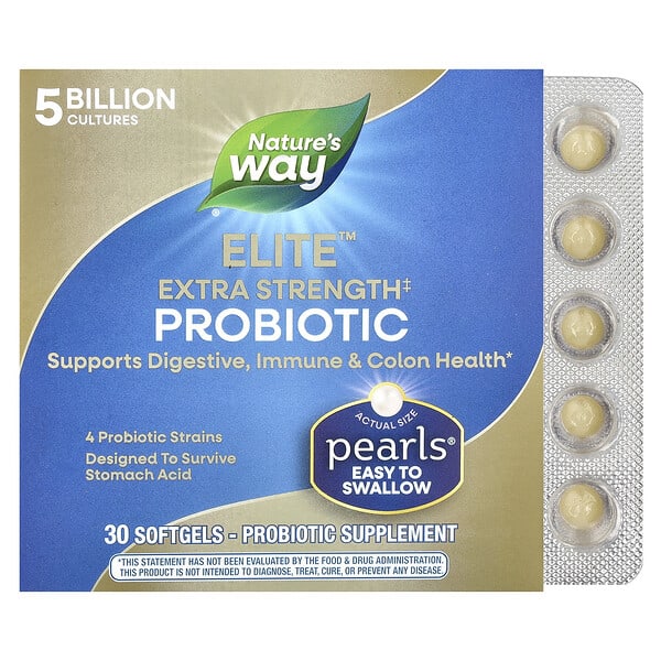 emt56435_v_55.jpg Pearls® Elite™, пробиотик, 5 млрд КОЕ, 30 капсул — Nature's Way
