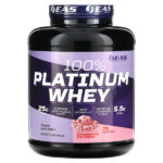 100% Platinum Whey, клубничное мороженое, 2,26 кг (5 фунтов) — EAS