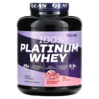 100% Platinum Whey, клубничное мороженое, 2,26 кг (5 фунтов) — EAS