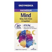 Mind, магний, 60 капсул (350 мг в 1 капсуле) — Enzymedica