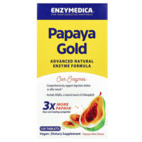 Papaya Gold, папайя и мята, 120 таблеток — Enzymedica