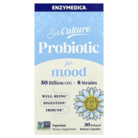 SubCulture™, пробиотик для настроения, 30 капсул с отсроченным высвобождением — Enzymedica