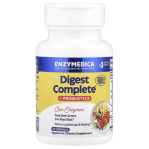Digest Complete® + пробиотики, 30 капсул — Enzymedica