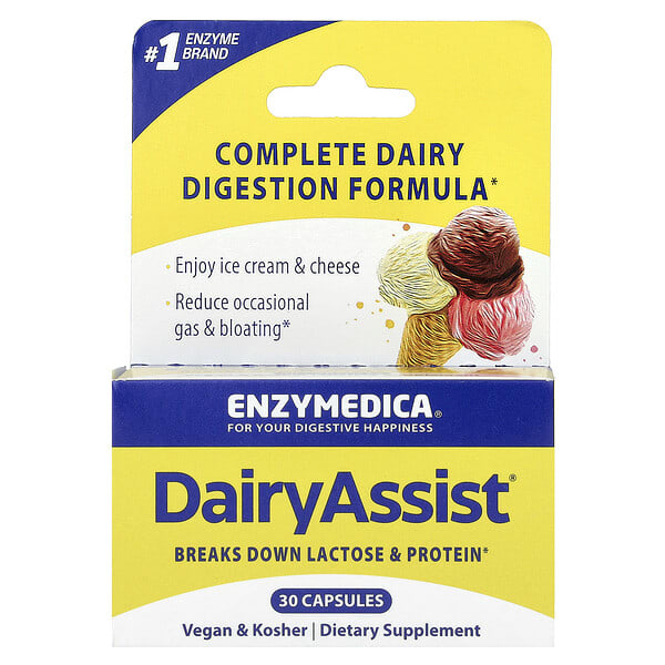 enz14050_v_61.jpg DairyAssist®, 30 капсул — Enzymedica