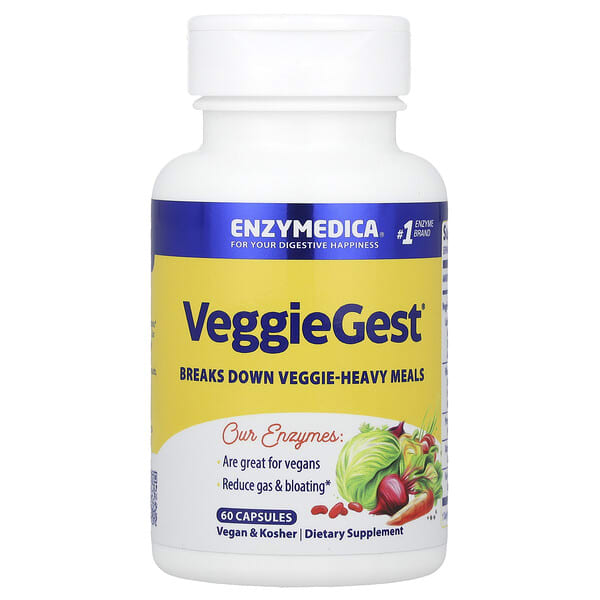 enz20110_v_30.jpg VeggieGest®, 60 капсул — Enzymedica