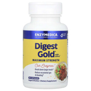 Digest Gold® с ATPro®, с максимальной силой действия, 90 капсул — Enzymedica