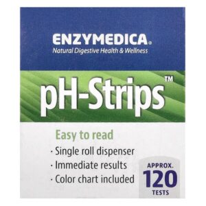 pH-Strips, pH-полоски, прибл. 120 тестов — Enzymedica