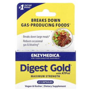 Digest Gold® с ATPro®, максимальная сила действия, 21 капсула — Enzymedica