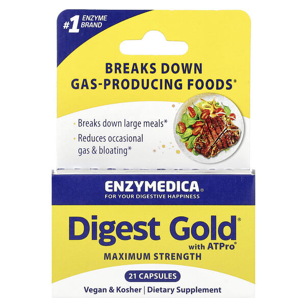 enz24150_v_51.jpg Digest Gold® с ATPro®, максимальная сила действия, 21 капсула — Enzymedica