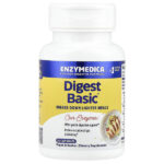Digest Basic, формула основных ферментов, 30 капсул — Enzymedica