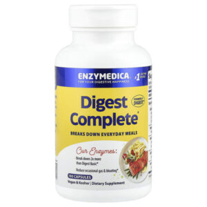 Digest, полная формула ферментов, 180 капсул — Enzymedica