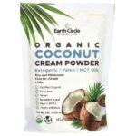 органические сухие кокосовые сливки, 453,4 г (1 фунт) — Earth Circle Organics