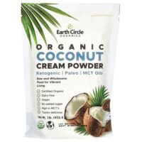 органические сухие кокосовые сливки, 453,4 г (1 фунт) — Earth Circle Organics