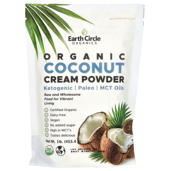eor01311_v_15.jpg органические сухие кокосовые сливки, 453,4 г (1 фунт) — Earth Circle Organics