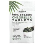 100% органическая хлорелла в таблетках, 400 таблеток — Earth Circle Organics