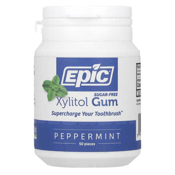 epd00150_v_28.jpg Жевательная резинка с перечной мятой, 50 штук — Epic Dental