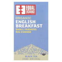 Organic English Breakfast, черный чай, 20 чайных пакетиков, 40 г (1,41 унции) — Equal Exchange