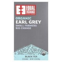 Organic Earl Grey, черный чай, 20 чайных пакетиков, 40 г (1,41 унции) — Equal Exchange