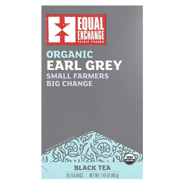 equ50017_v_27.jpg Organic Earl Grey, черный чай, 20 чайных пакетиков, 40 г (1,41 унции) — Equal Exchange