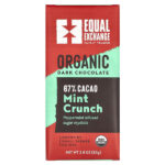 Органический темный шоколад, мята, 67% какао, 80 г (2,8 унции) — Equal Exchange