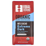 органический тёмный шоколад, экстрачерный, 88% какао, 80 г (2,8 унции) — Equal Exchange