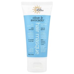 маска для волос, для нормальных и сухих волос, Olive & Avocado™, 59 г (2 унции) — Earth Science