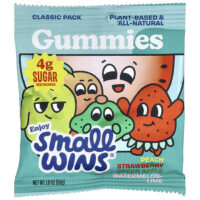 Gummies, классический набор, персик, клубника, зеленое яблоко, арбуз и лайм, 50 г (1,8 унции) — Enjoy Small Wins
