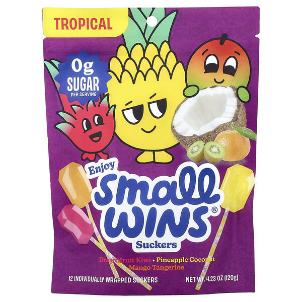 esw01148_v_3.jpg Suckers, тропические фрукты, 12 шт., 120 г (4,23 унции) — Enjoy Small Wins