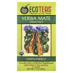 EcoTeas, йерба мате, «зеленая энергия», без копчения, 24 чайных пакетика, 48 г (1,7 унции)