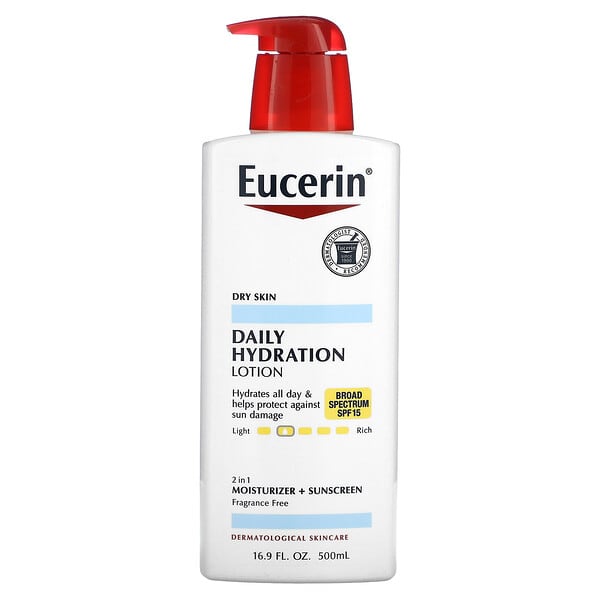 euc01208_v_19.jpg ежедневный увлажняющий лосьон, SPF 15, без отдушек, 500 мл (16,9 жидк. унции) — Eucerin