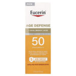 Age Defense, легкий солнцезащитный лосьон для лица, SPF 50, без отдушек, 75 мл (2,5 жидк. унц.) — Eucerin — изображение 2