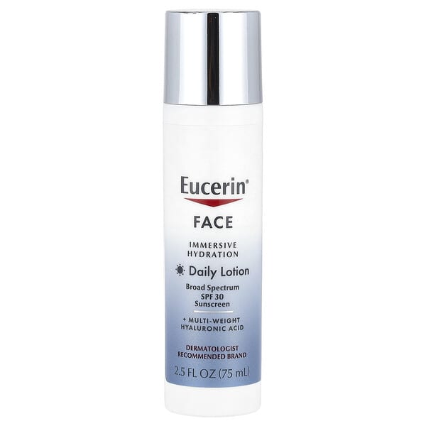 euc03621_v_17.jpg Face, ежедневный лосьон для иммерсивного увлажнения, SPF 30, 75 мл (2,5 жидк. унц.) — Eucerin
