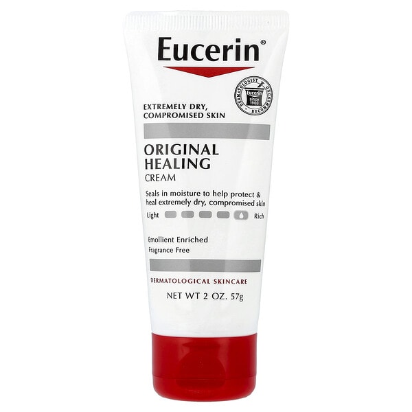 euc03868_v_36.jpg Original Healing, оригинальный заживляющий крем для очень сухой и чувствительной кожи, без отдушек, 57 г (2 унции) — Eucerin