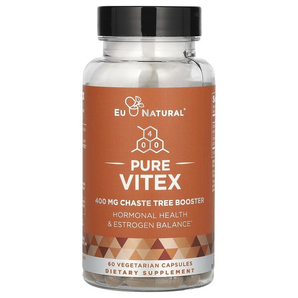 eun00803_v_40.jpg Pure Vitex, 60 вегетарианских капсул (400 мг на капсулу) — Eu Natural