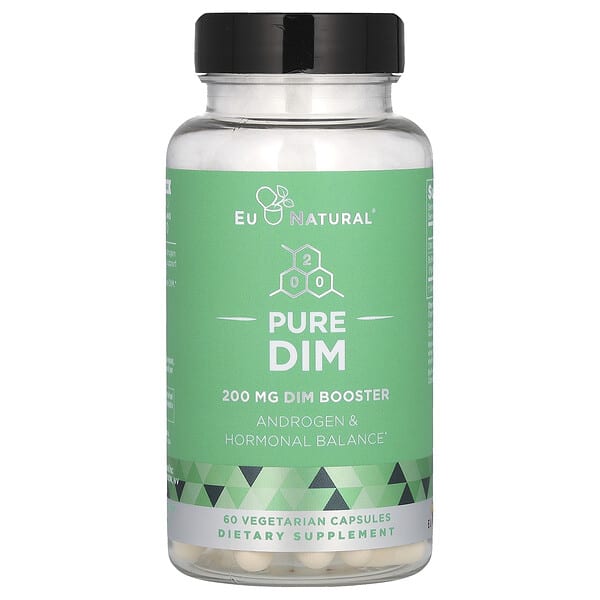 eun00804_v_24.jpg Pure DIM, 200 мг, 60 вегетарианских капсул — Eu Natural