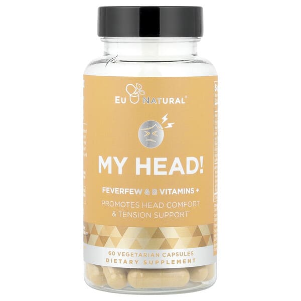 eun00810_v_60.jpg My Head!, пиретрум и витамины группы B, 60 вегетарианских капсул — Eu Natural