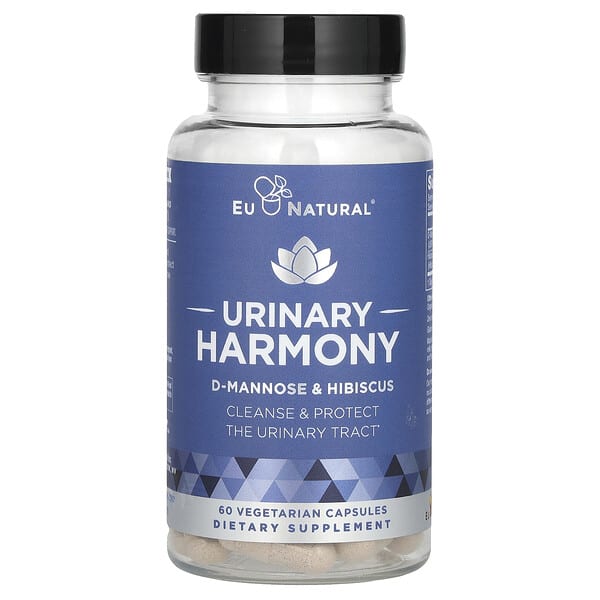eun00811_v_56.jpg Urinary Harmony, поддержка мочевыводящих путей, 60 вегетарианских капсул — Eu Natural